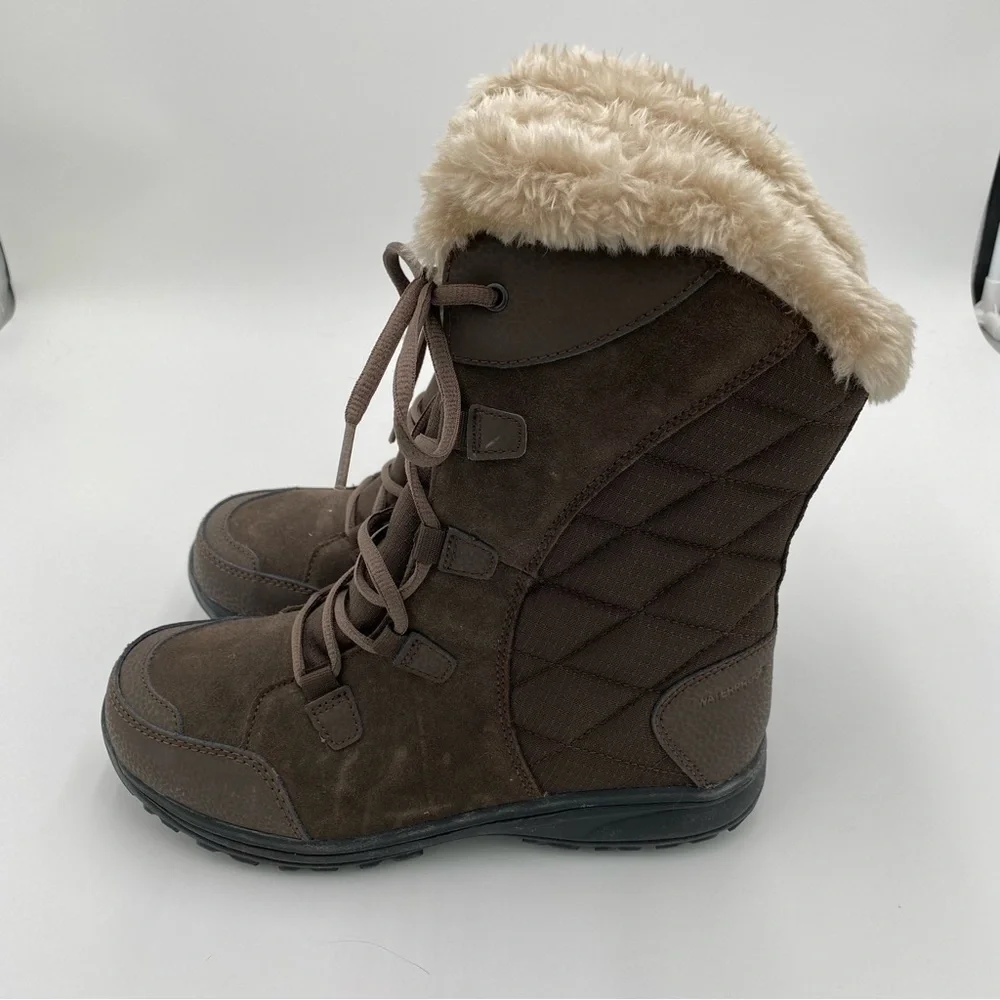 Columbia Ice Maiden II Faux Fur Lined Waterproof Winter‎ Hiking Trail Boots 8